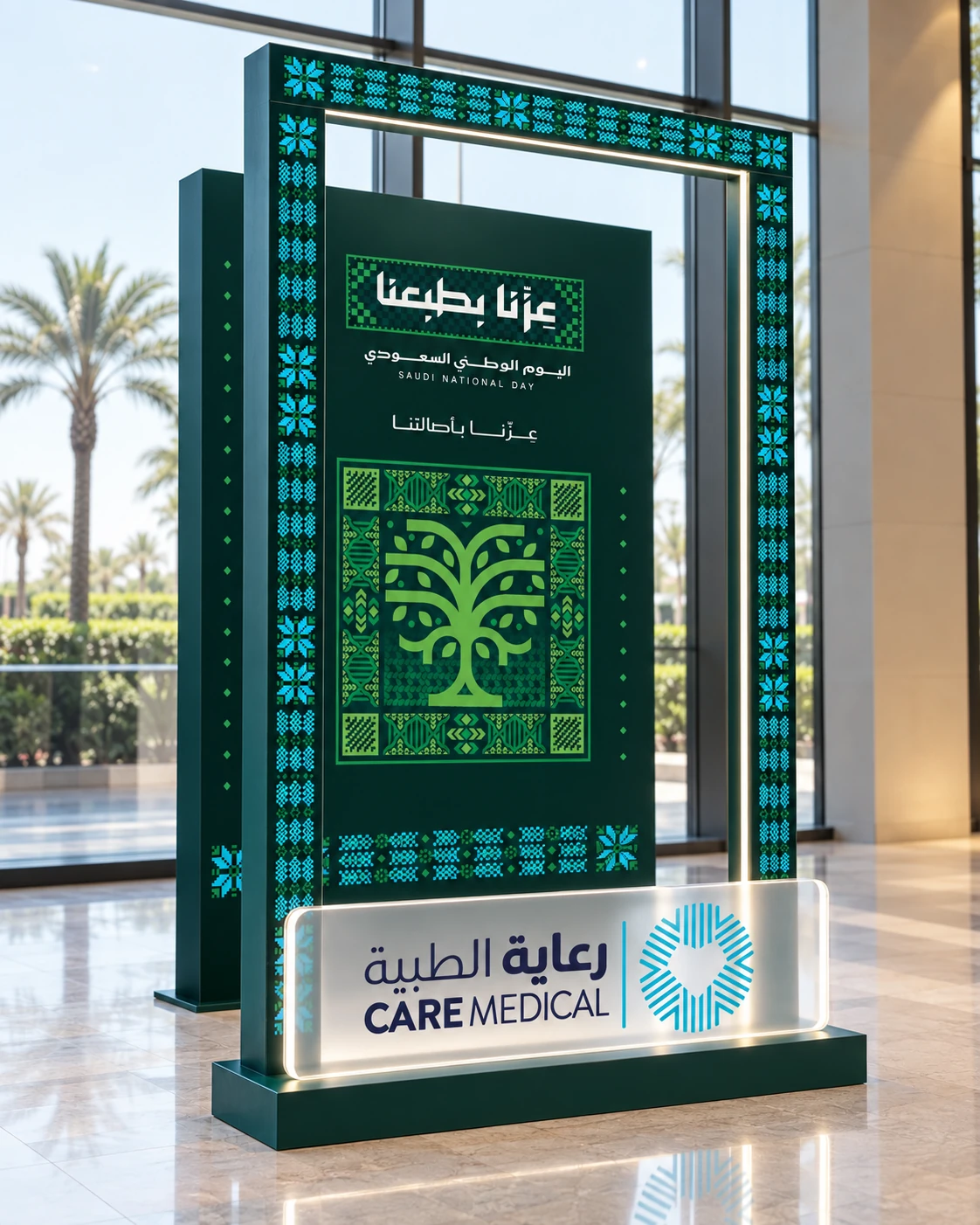 Care Medical freestanding event display