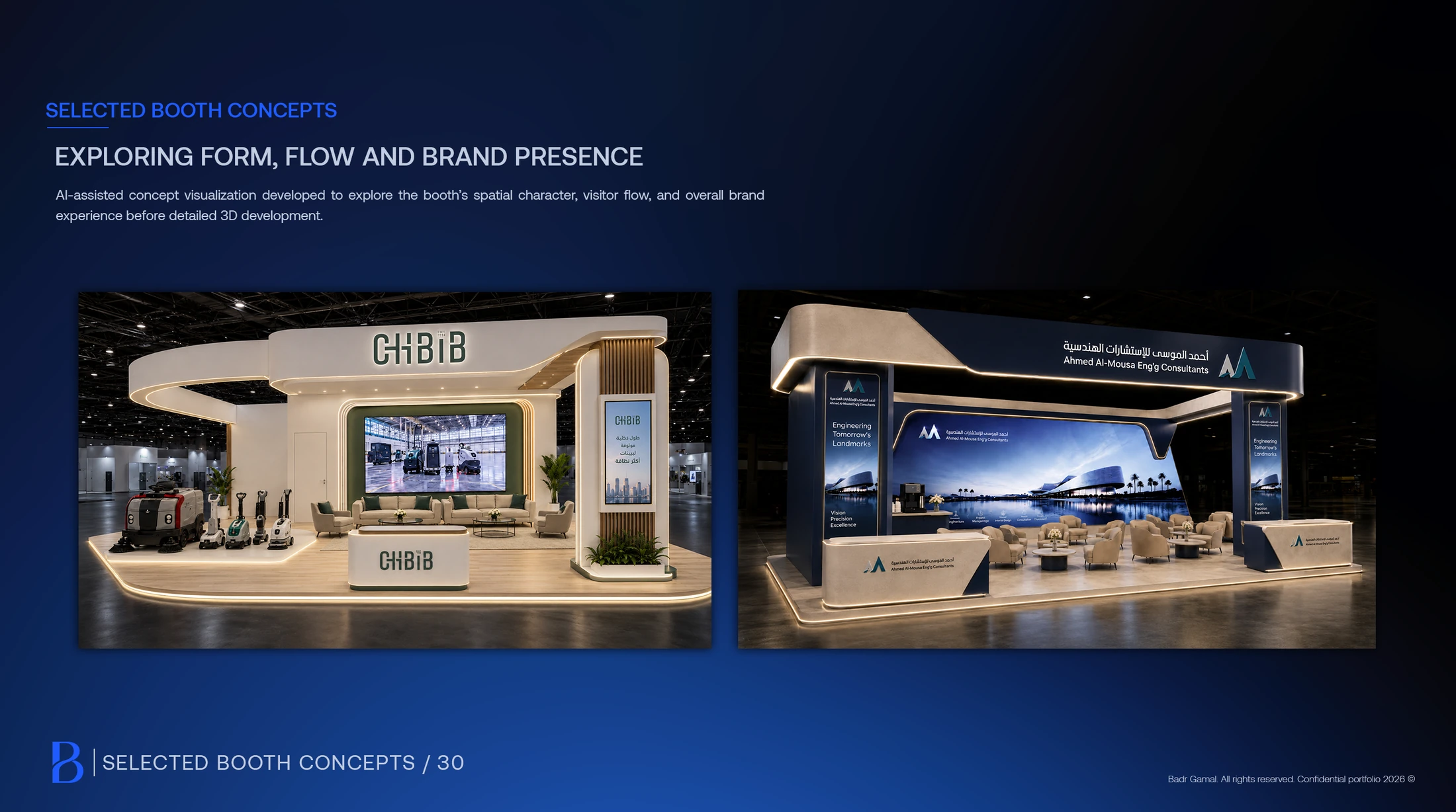 Exhibition & event concepts — AI-assisted visual concepts